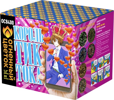 Король Тик-Тока Батарея салютов купить в Гурьевске Калининградской области | gurevskkaliningradskaya.salutsklad.ru